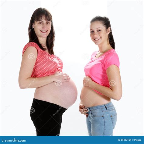 Pregnant Women and Girl stock photo. Image of parent - 39427164