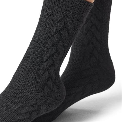 Traditional Merino Wool Socks Black - Woolville.com