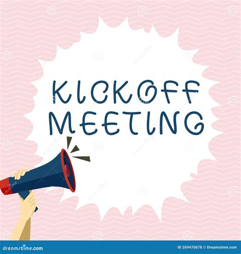 Handwriting Text Kickoff Meeting. Word Written on Special Discussion on ...