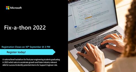 Microsoft Hiring 2023 Batch | Microsoft Fix A Thon for Final Year ...