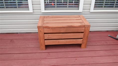 Diy Rustic Outdoor Storage Bench by Sean | SimpleCove