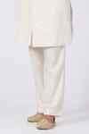 Buy White Poly Silk Embroidered Sherwani Set For Men by Kasbah Online ...