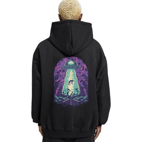 Alien Abduction Relaxed Fit Drop Shoulder Hoodie | Crunk Thread