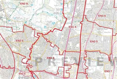 Image result for Enfield Postcode Map