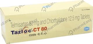 Tazloc Ct 80mg Strip Of 10 Tablets: Uses, Side Effects, Price & Dosage ...