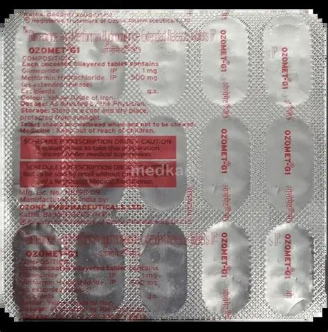 GLUCONORM G 1MG TABLET 15'S: Price, Uses, Side Effect, Composition ...