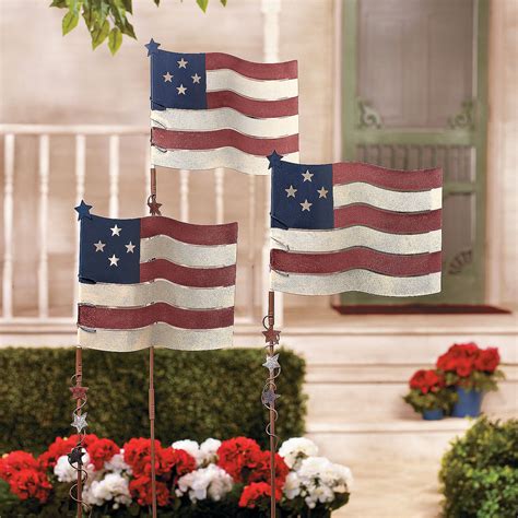 Flag Yard Stakes | Flag decor, Decor, Americana decor