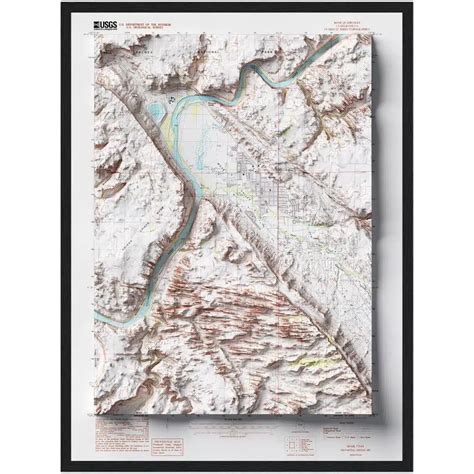 Moab Utah Map 1985 | 3D Map Of Moab-Utah |Geoartmaps