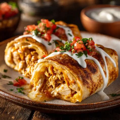 Baked chicken chimichangas Recipe