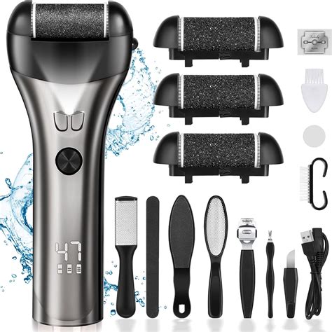 Lychico Electric Foot File Hard Skin Remover, Rechargeable Waterproof ...