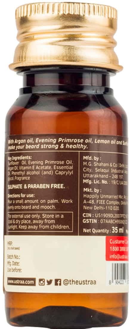 Buy USTRAA MOOCH & BEARD OIL 4X4 FOR MEN - 35 ML Online & Get Upto 60% ...