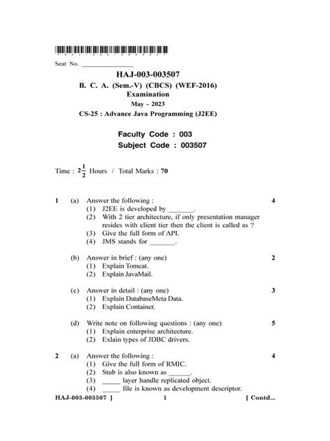 Image result for Programming in Java 5th Sem Question Paper