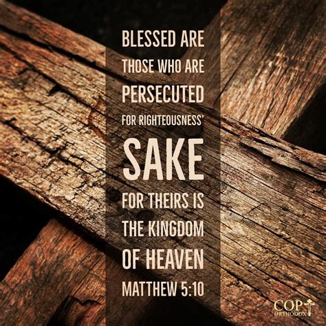 Matthew 5:10 - Blessed Are Those Persecuted for Righteousness' Sake