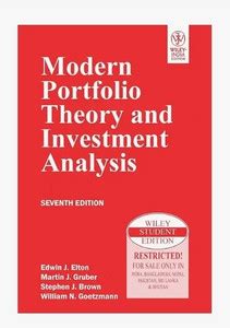 Modern Portfolio Theory and Investment Analysis, 7th Ed: Buy Modern ...
