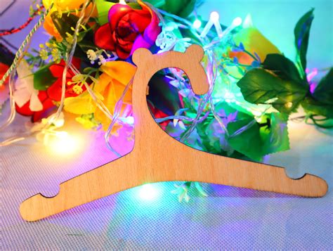 Laser Cut Cute Bear Ears Wooden Children Clothes Hanger SVG DXF CDR AI ...