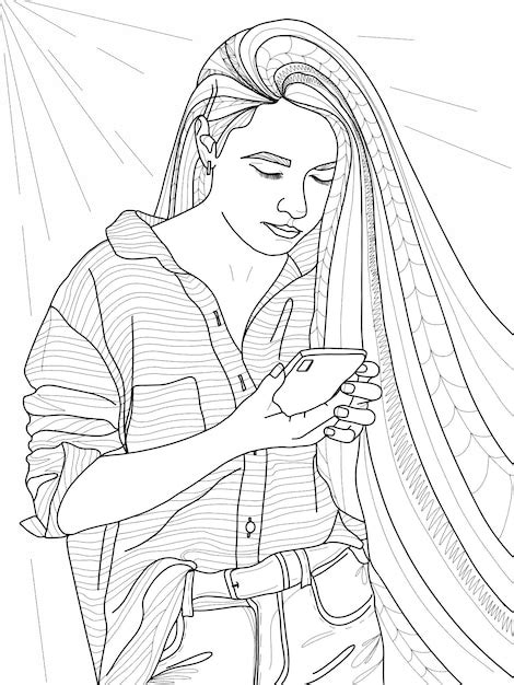 Desenho Adolescente Colorir Imagens – Download Grátis no Freepik