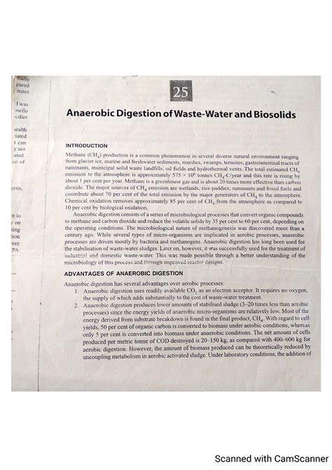 Anaerobic digestion of wastewater - Bioinformatics - Studocu
