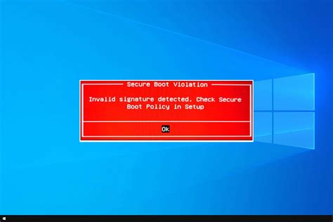 Image result for Secure Boot Failure