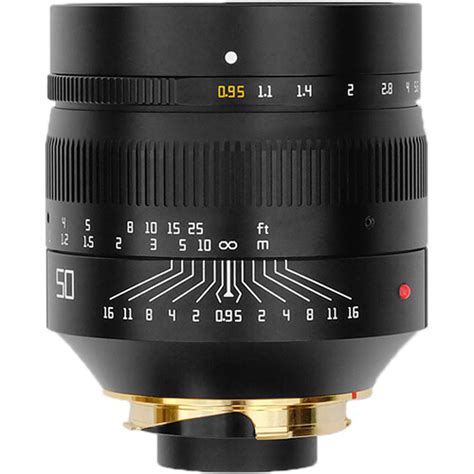 TTArtisan 50mm f/0.95 Lens (Leica M, Black) A08B B&H Photo Video