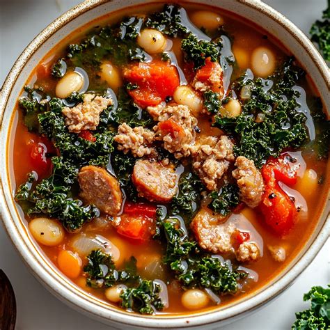 Easy Sausage and Kale Soup - Recipes by Clare