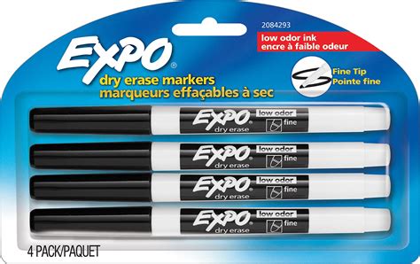 EXPO Dry Erase Markers, Whiteboard Markers with Low Odour Ink, Fine Tip ...
