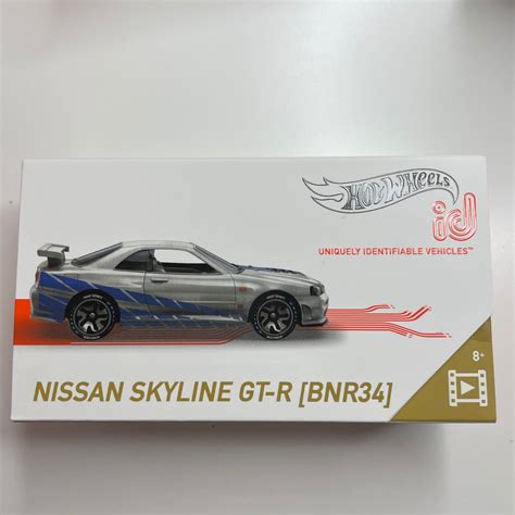 Hot Wheels id Fast Furious Toy Car - Nissan Skyline GT-R BNR34 Diecast Vehicle - Walmart.com