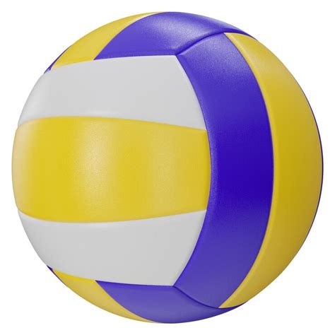 Volleyball ball isolated transparent background 3d rendering | Premium PSD