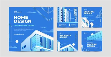 Gradient business pack instagram post | Free Vector