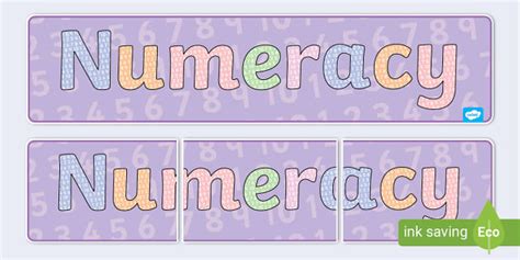 👉 Numeracy Sign - Classroom Area Signs (teacher made)