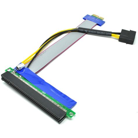 Genetek Electric PCIe 1x to 16x Powered Riser- Extension Cable & MOLEX ...