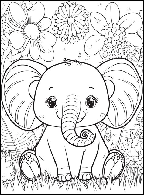 Cute Animals Coloring Pages for kids 17382426 Vector Art at Vecteezy