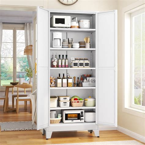 Amazon.com: GAIOUS 75.2" Tall Metal Kitchen Pantry Storage Cabinets ...