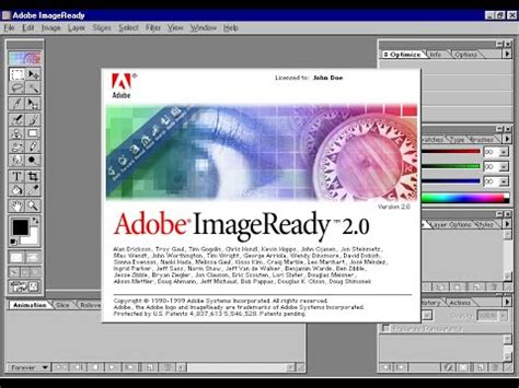 Adobe ImageReady 2.0 in 1999 - YouTube