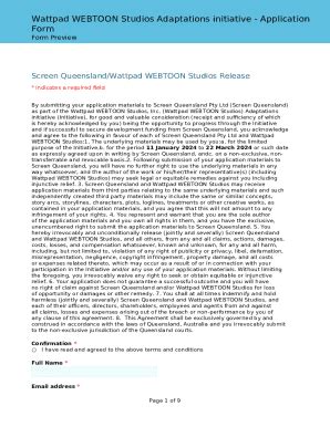 Fillable Online Wattpad WEBTOON Studios Adaptations initiative ...