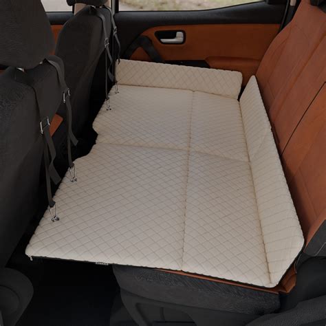 AIRBRACE Foldable Car Bed with Wooden Base (Non-Inflatable Type) (Beige ...