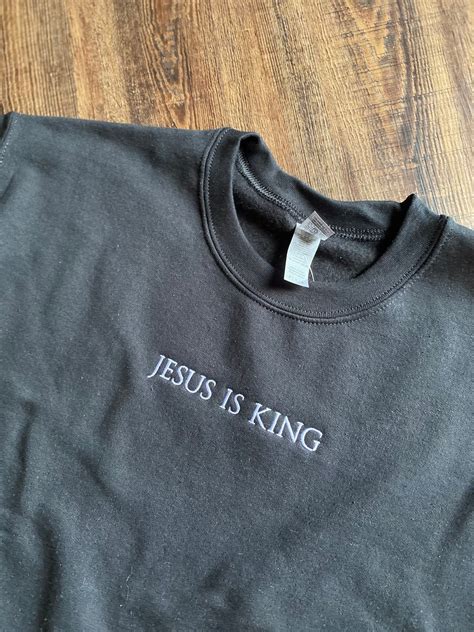 JESUS IS KING Black Crewneck - Etsy | Christian clothing brand, Jesus ...