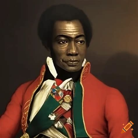Portrait of Toussaint Louverture, leader of the Haitian Revolution on Craiyon - leader of french revolution