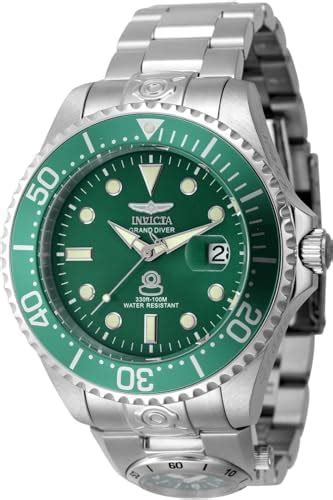 Buy Invicta Stainless Steel Pro Diver Green Dial Men'S Analogue Silver ...