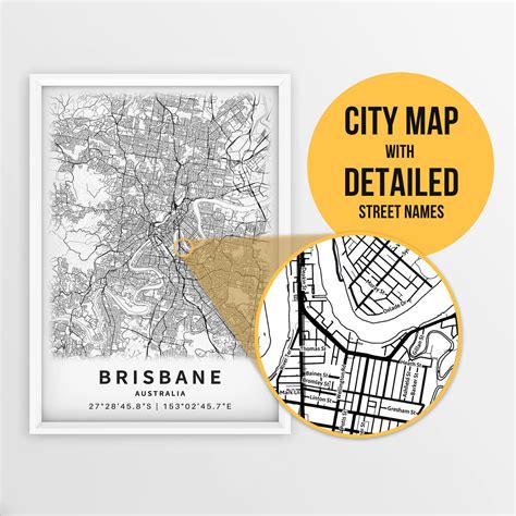 Free printable map brisbane, Download Free printable map brisbane png images, Free Worksheets on ...