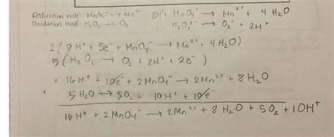 Image result for Balance H2O2 Mno4 O2 MnO2 in a Basic Medium