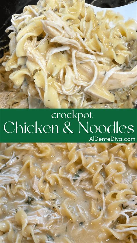 CROCKPOT CHICKEN AND NOODLES