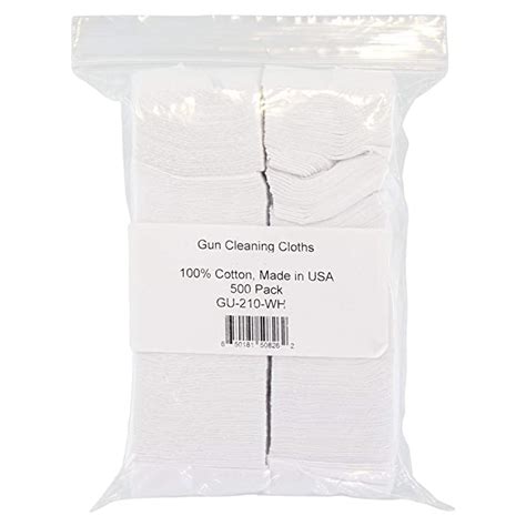 Buy McGuire Gear Gun Cleaning Cloth Patches (500 Pack), 100% Cotton ...