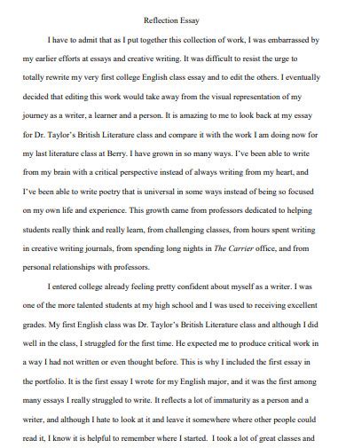 Image result for Reflection Essay Question Format