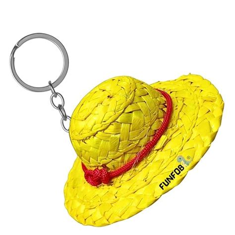 Funfob One Piece Monkey D Luffy Straw Hat Keychain For Fans Collectible ...