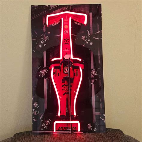 F1 Ferrari Charles Leclerc #16 Neon Sign – UV Printed LED Wall Art 20 ...