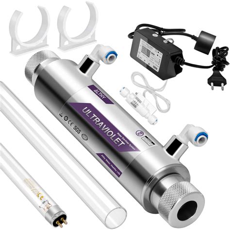 ALTHY UV Water Sterilizer System UV Tube Lamp Ultraviolet Light Purifier Disinfection Filter ...