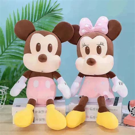 Pink Toned Mickey Minnie Plushies (60 cm)
