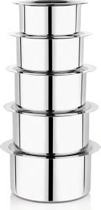 Nirvika Pack of 10 Steel 5 Pcs High Quality Stainless Steel Heavy 22 ...