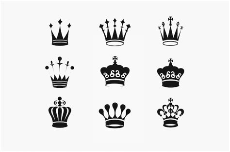 Crown icon king symbol princess black sign queen royal emblem royalty ...