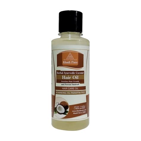 Buy Khadi Pure Herbal Ayurvedic Coconut Hair Oil, 210 ml Online at Low ...